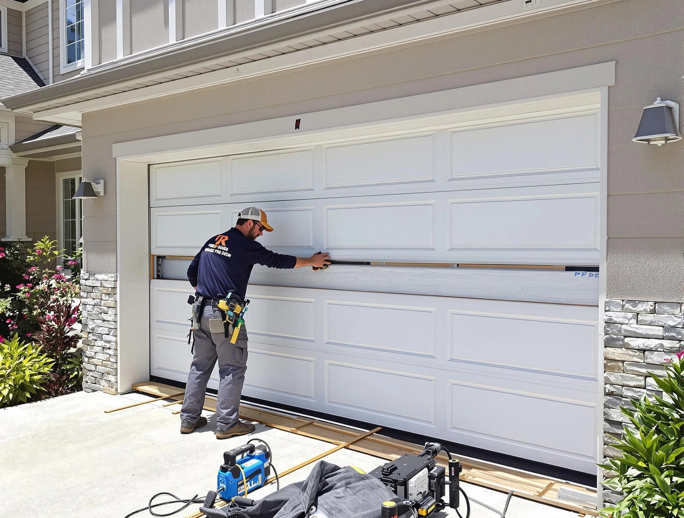 Taylorsville Garage Door Repair team performing complete garage door replacement at Taylorsville residence