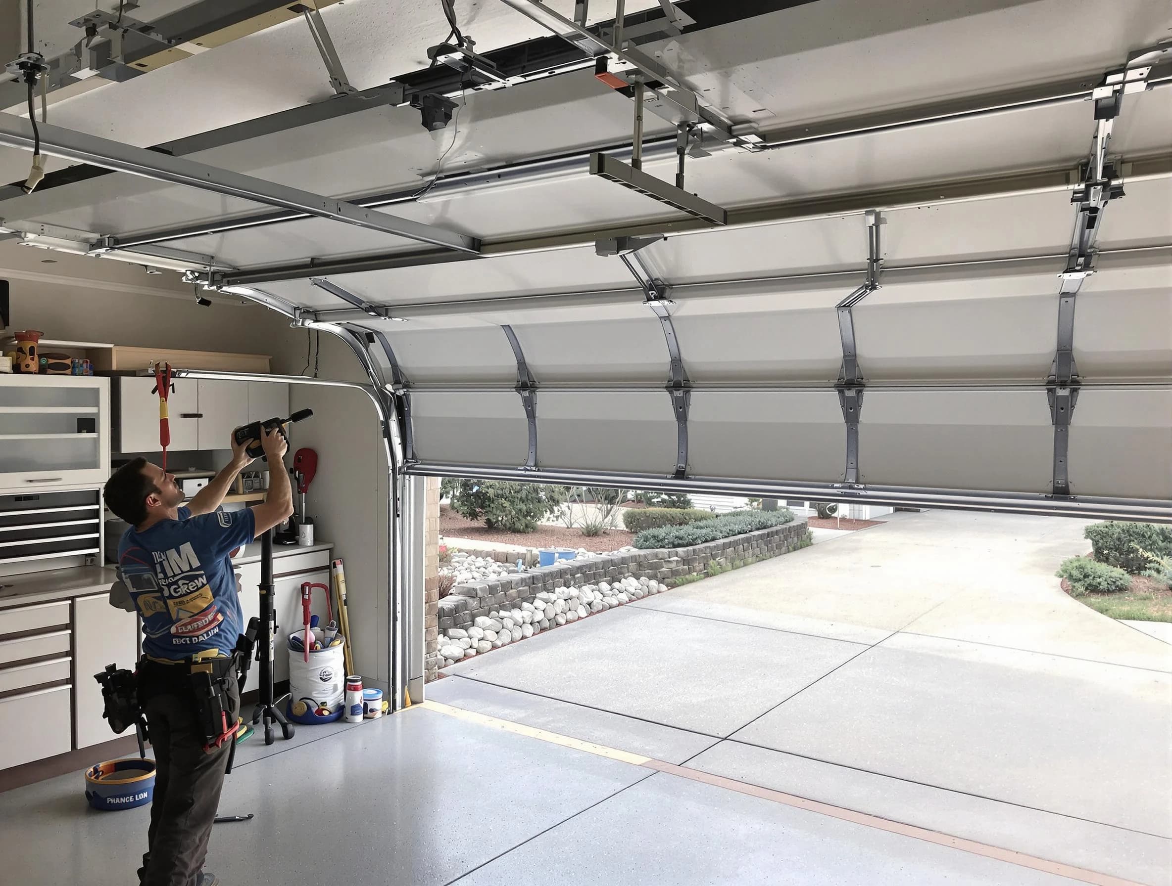 Garage door track repair service by Taylorsville Garage Door Repair in Taylorsville