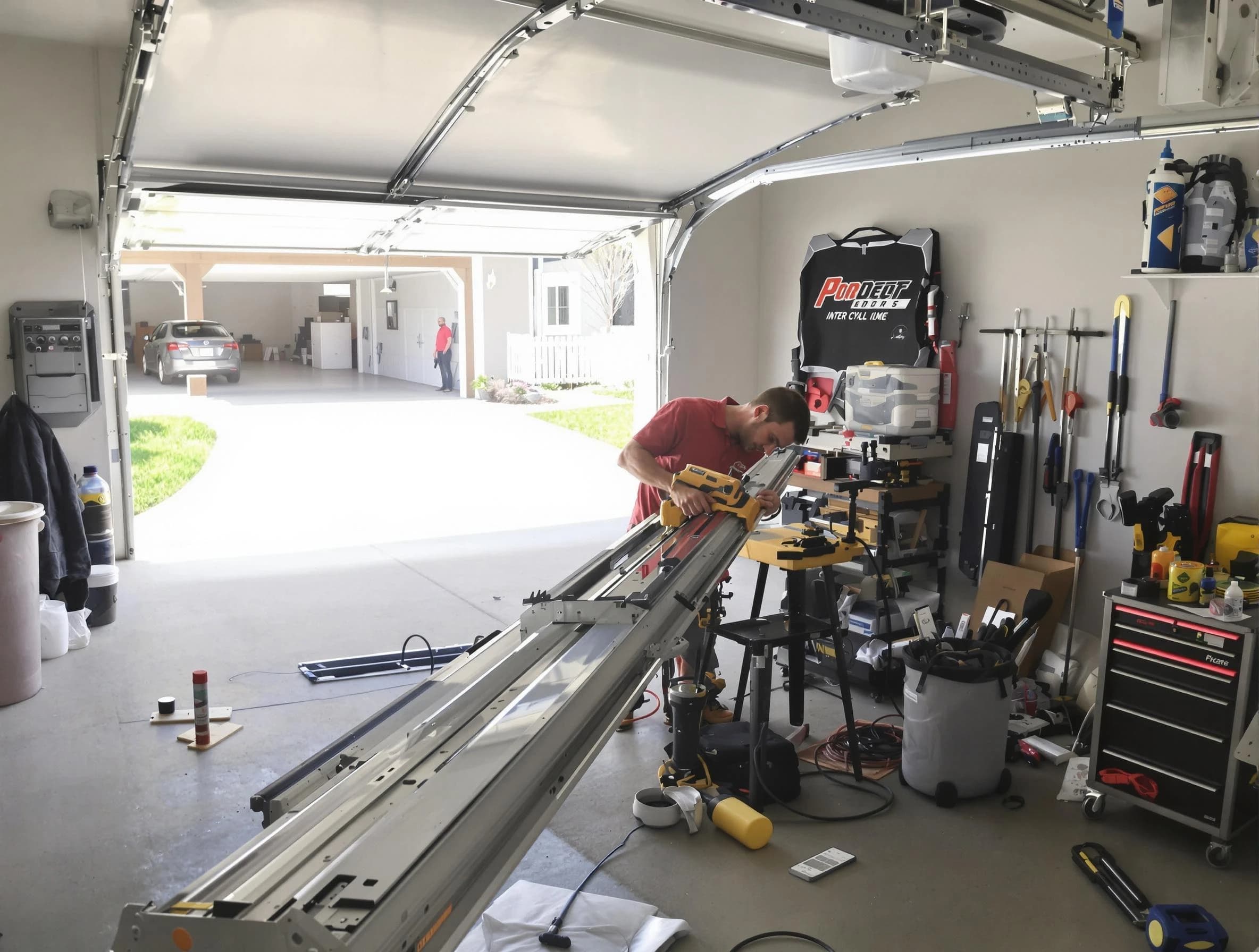 Taylorsville Garage Door Repair expert performing track repair in Taylorsville