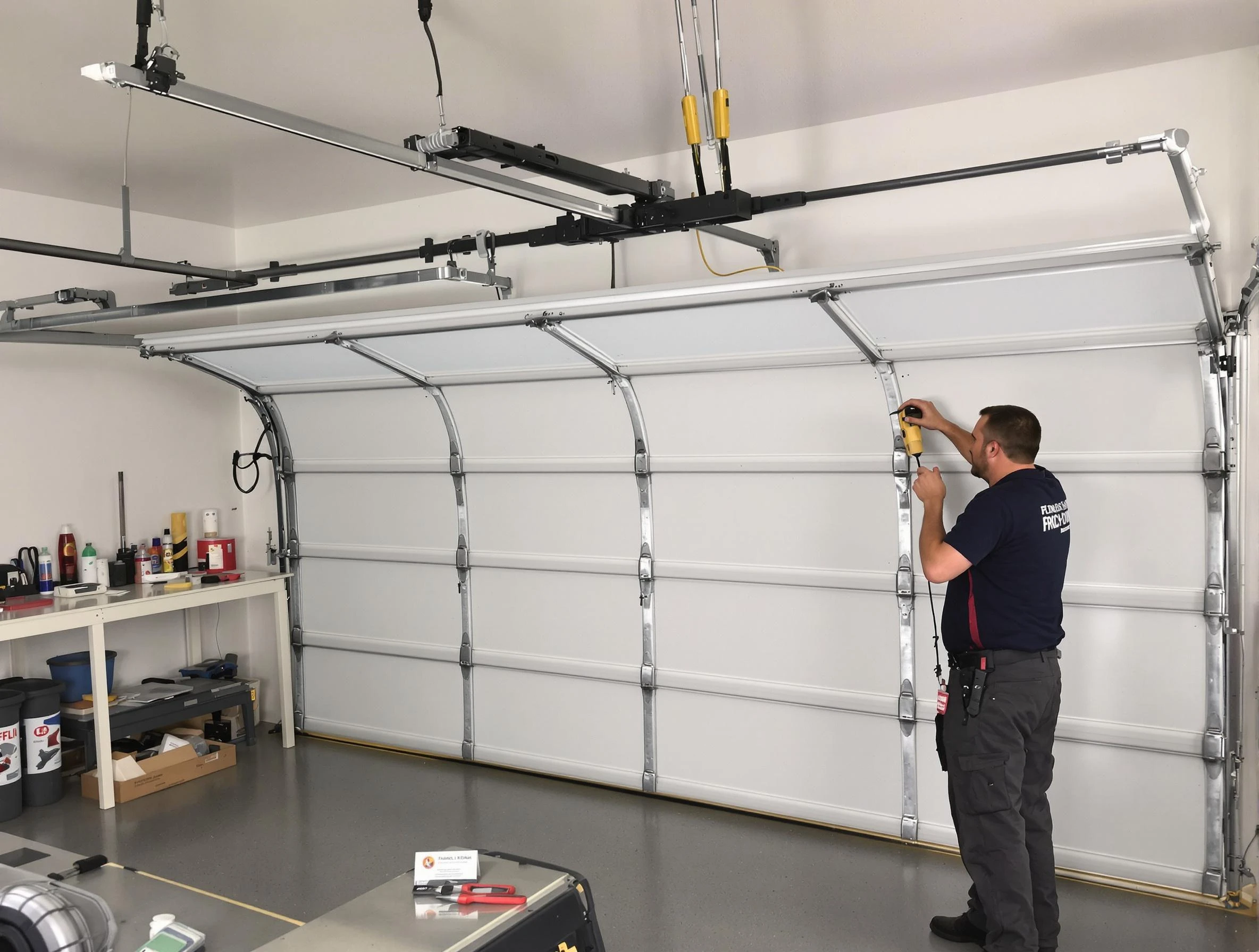 Taylorsville Garage Door Repair certified technician performing overhead door system repair in Taylorsville