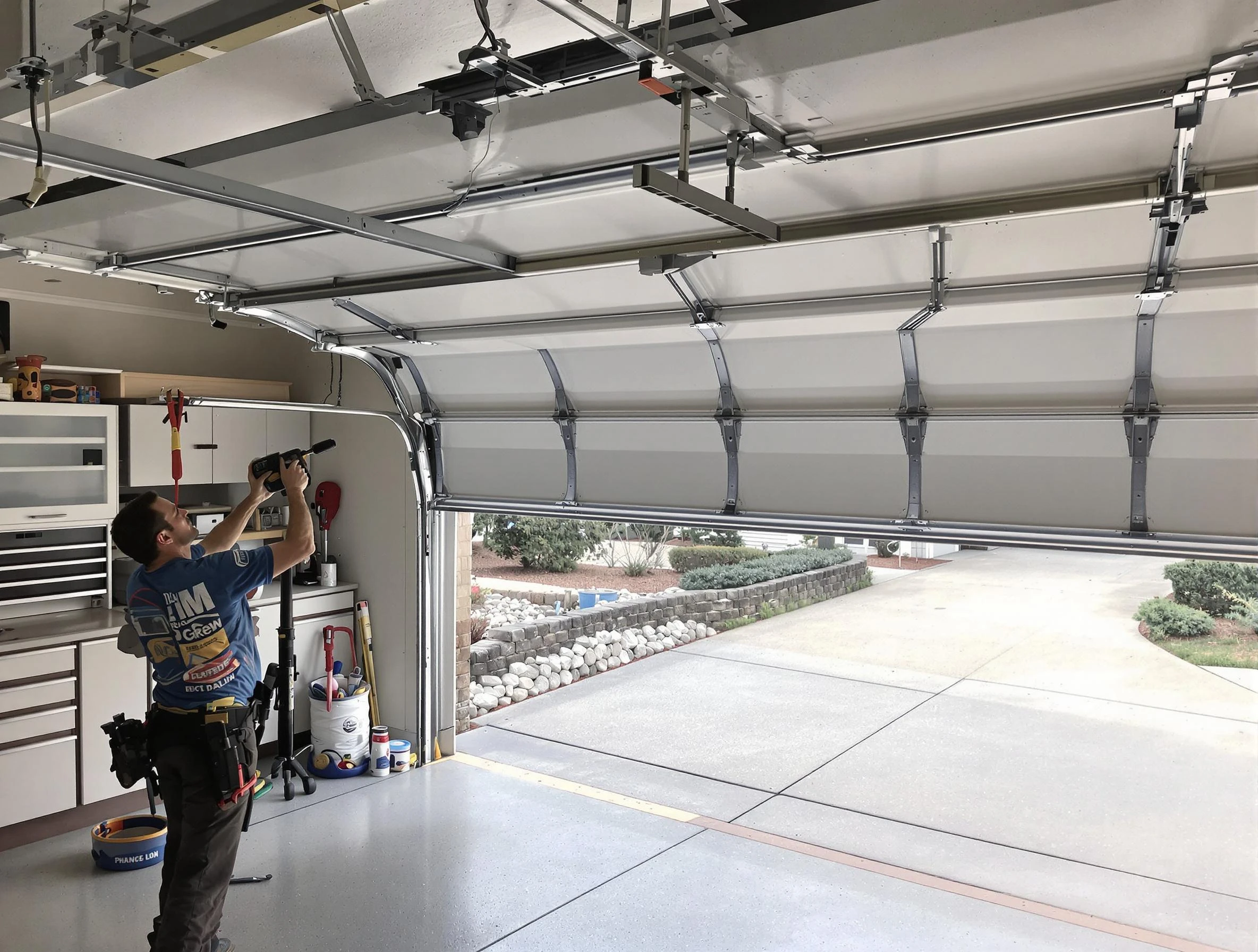 Garage door track repair service by Taylorsville Garage Door Repair in Taylorsville